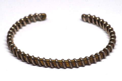 Spiraled Mixed Metal Cuff Bracelet