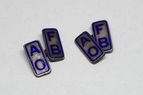 Silver Ancient Order of Froth Blowers Cufflinks