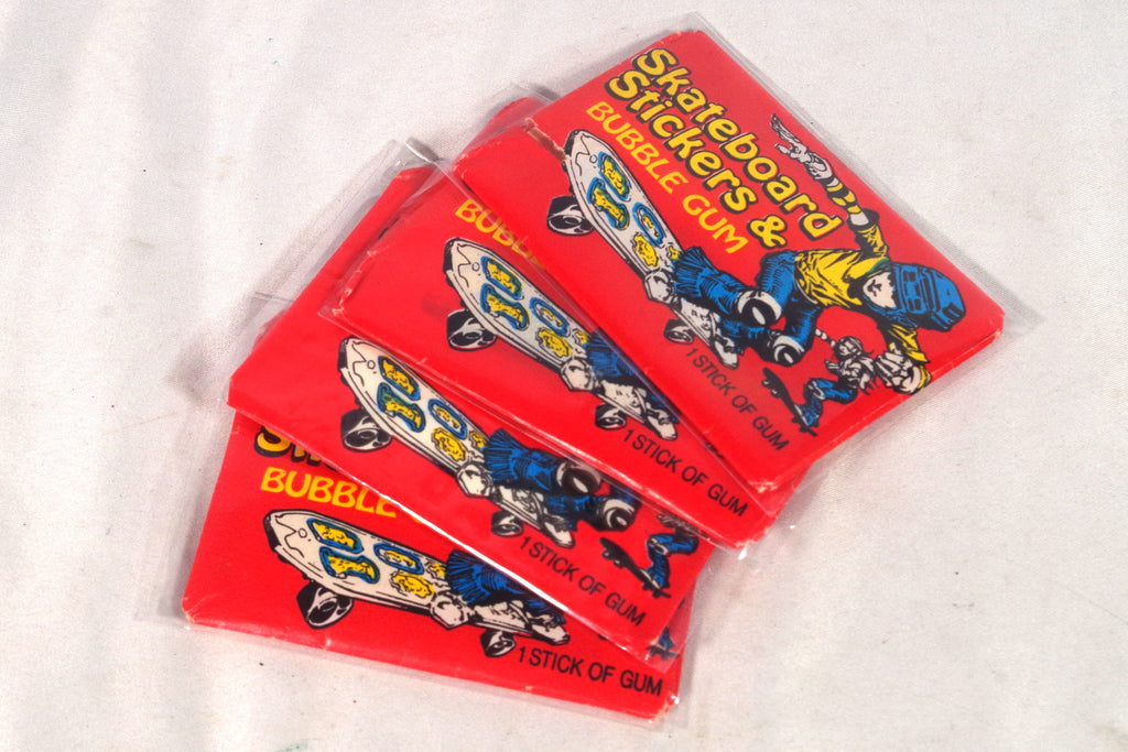 1970s Skateboard Stickers & Bubble Gum Packs