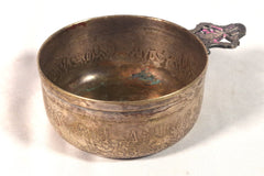 Vintage Cat & The Fiddle Silver-Plate Porringer