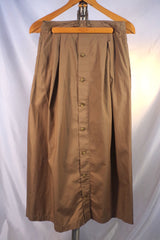 Engineered Garments Tan Cotton Pleated Broadcloth Skirt - Sz 1 (US ~4)