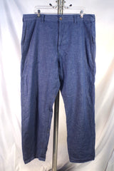 Breathable Chimala Blue Cotton Pants - Sz 36