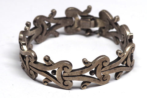 Lovely Taxco Sterling Silver Link Bracelet