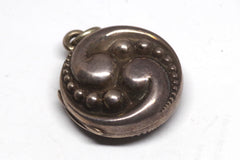 Art Nouveau Round Silver Locket