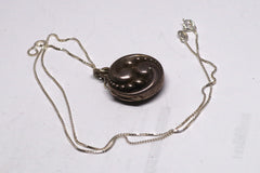 Art Nouveau Round Silver Locket