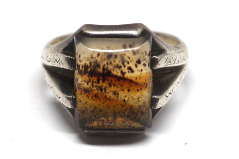 Gorgeous Translucent Stone and Silver Ring