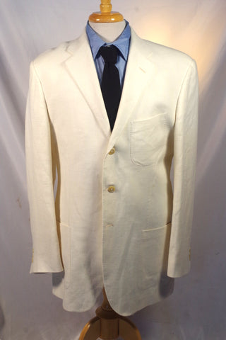 Stunning Ralph Lauren Polo White Linen Blazer - Sz 42L