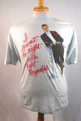 1991 "I Spent the Night with Burt Reynolds" Sky Blue Tee Shirt - Sz XL