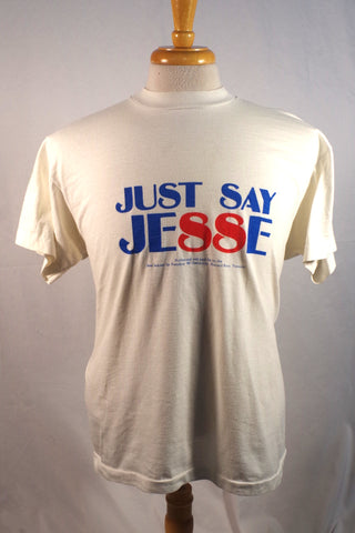 1988 "Just Say Jesse" Jesse Jackson for President Tee Shirt - Sz XL