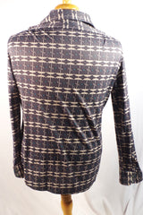 J.P. Austin Shirtmakers Umbrella-Patterned Nylon Disco Shirt - Sz L