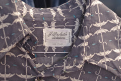 J.P. Austin Shirtmakers Umbrella-Patterned Nylon Disco Shirt - Sz L