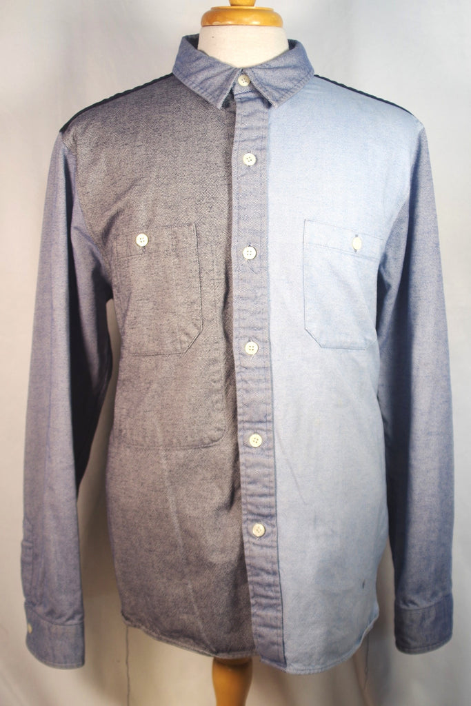 Bold Nigel Cabourn Patchwork Oxford Cotton Shirt - Sz 54 (US ~48)