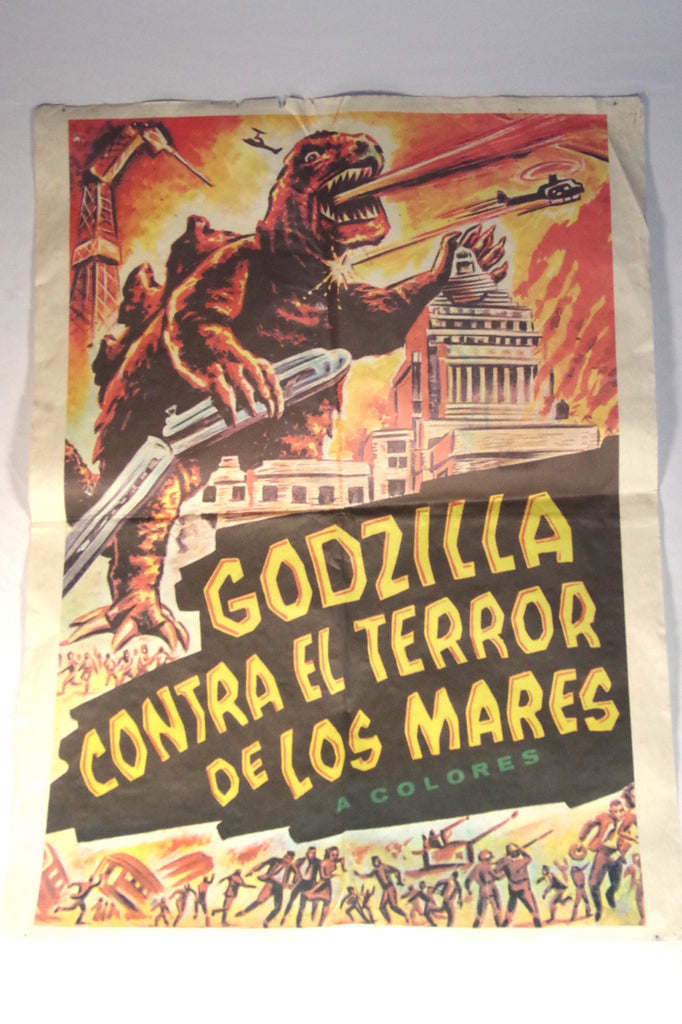 1966 Mexican Godzilla Contra el Terror de los Mares (Ebirah, Horror of the Deep) Poster