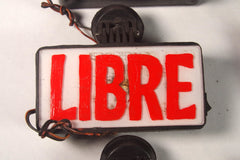 Vintage "Libre" Mexico City Taxi Signs