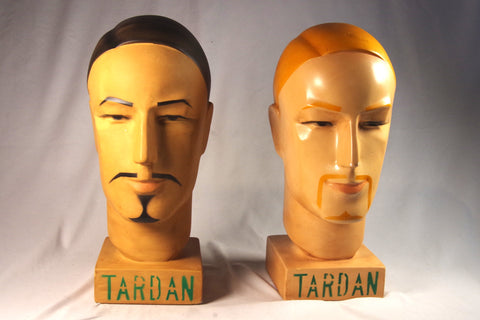 Suave Sombreros Tardan Art Deco Hat Display Mannequin Heads