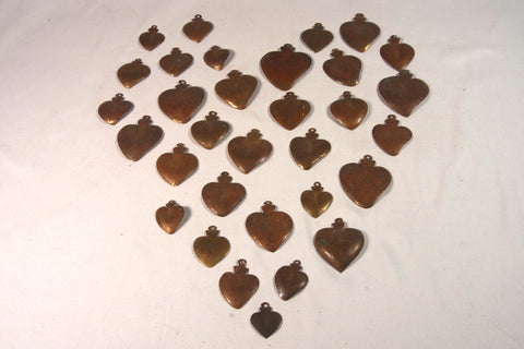 Vintage Mexican Metal Heart Milagros