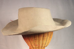 Vintage Gray Felt Western Hat - Sz ~7 3/8