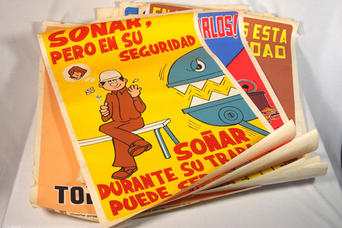 Sweet Vintage Mexican Work Safety Posters