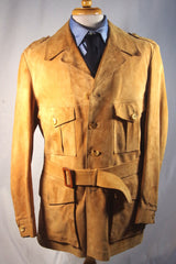 Luxurious Carroll & Company Suede Safari Jacket - Size ~42