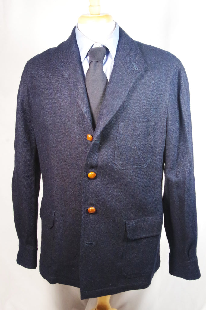 Lightweight Justo Gimeno Navy Blue Wool Sport Coat - Sz 42