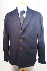 Lightweight Justo Gimeno Navy Blue Wool Sport Coat - Sz 42