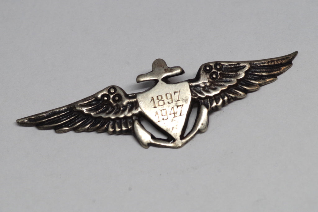 1947 Mexican Silver Navy Aviator Pin