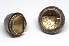 Rustic Tane Mexican Sterling Silver Acorn Pill Box