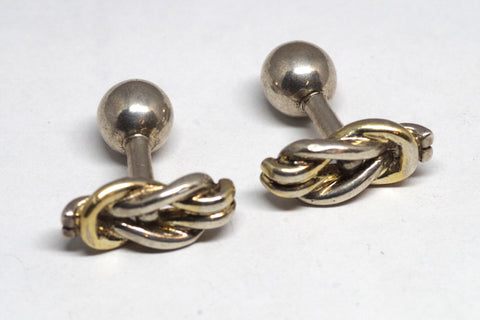 Twisting Tane Sterling Silver Cufflinks