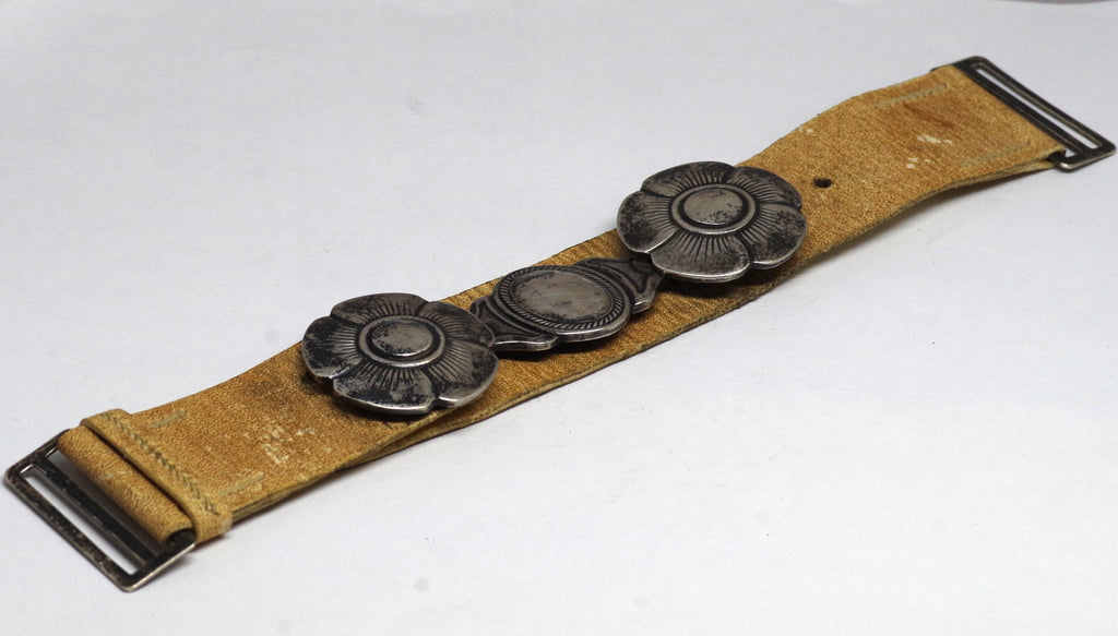 Incredible Floral Mexican Sterling Silver Belt Buckle