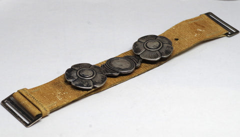 Incredible Floral Mexican Sterling Silver Belt Buckle