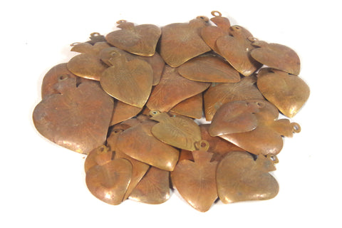 Vintage Mexican Metal Heart Milagros