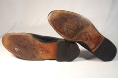 Smooth Allen Edmonds Black Moccasins - Size 10C