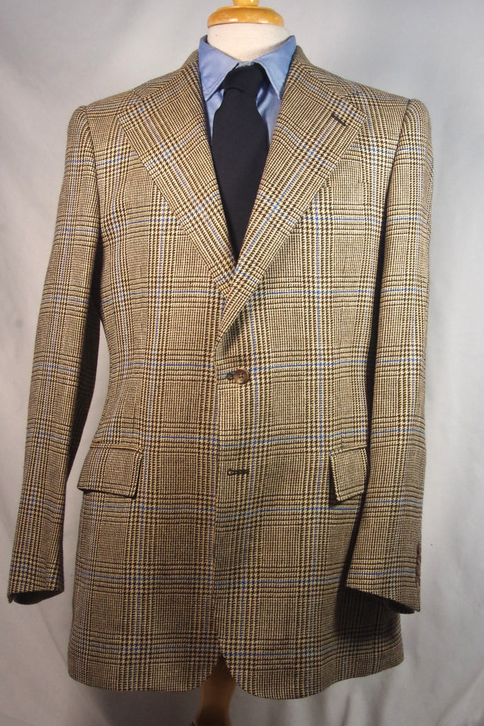 Fresh Ralph Lauren Polo Italian Brown Plaid Wool-Silk-Flax Sport Coat - Sz 42L