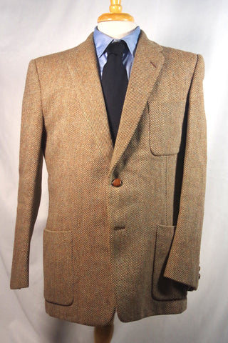 Kenneth MacKenzie's Savile Row Brown Harris Tweed Sport Coat - Sz 42