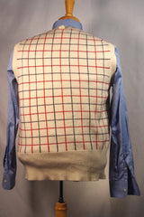 Soft Brooks Brothers Plaid Cashmere Sweater Vest - Sz ~42 (BB3)