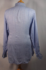 Beautiful Loro Piana Blue Linen Dress Shirt - Sz XXL