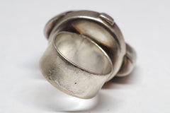 Bold Mexican Coral & Sterling Silver Ring