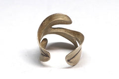 Beautiful Wraparound Silver Leaf Ring