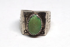 Solid Southwestern Turquoise and Sterling Silver Ring