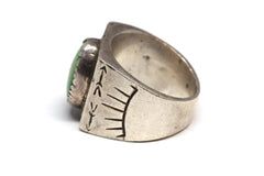 Solid Southwestern Turquoise and Sterling Silver Ring