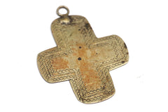 Lightweight Flattened Cross Silver Necklace