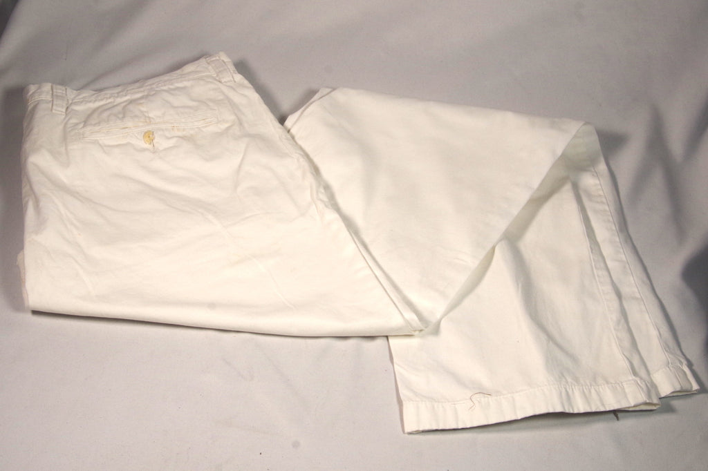 Bright J. Crew White Cotton Pants - Sz 36W