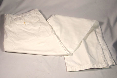 Bright J. Crew White Cotton Pants - Sz 36W