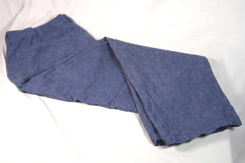 Breathable Chimala Blue Cotton Pants - Sz 36