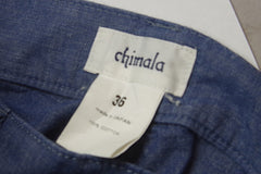 Breathable Chimala Blue Cotton Pants - Sz 36