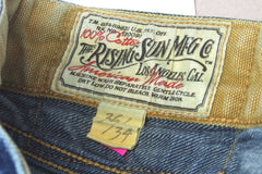 The Rising Sun Mfg Co Distressed Blue Jeans - Sz 36/34