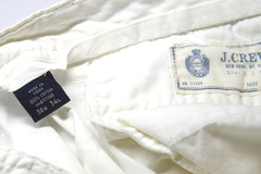 Bright J. Crew White Cotton Pants - Sz 36W