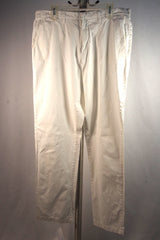 Bright J. Crew White Cotton Pants - Sz 36W
