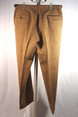 Sandy Brown Patterned Tweed Trousers - Sz ~36