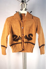 Adorable Children's Hand-Knit Squirrel Sweater - Sz ~4
